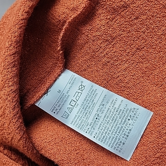 NWT Banana Republic Factory Long Sleeve Burnt Orange Shirt Size M - Picture 5 of 6
